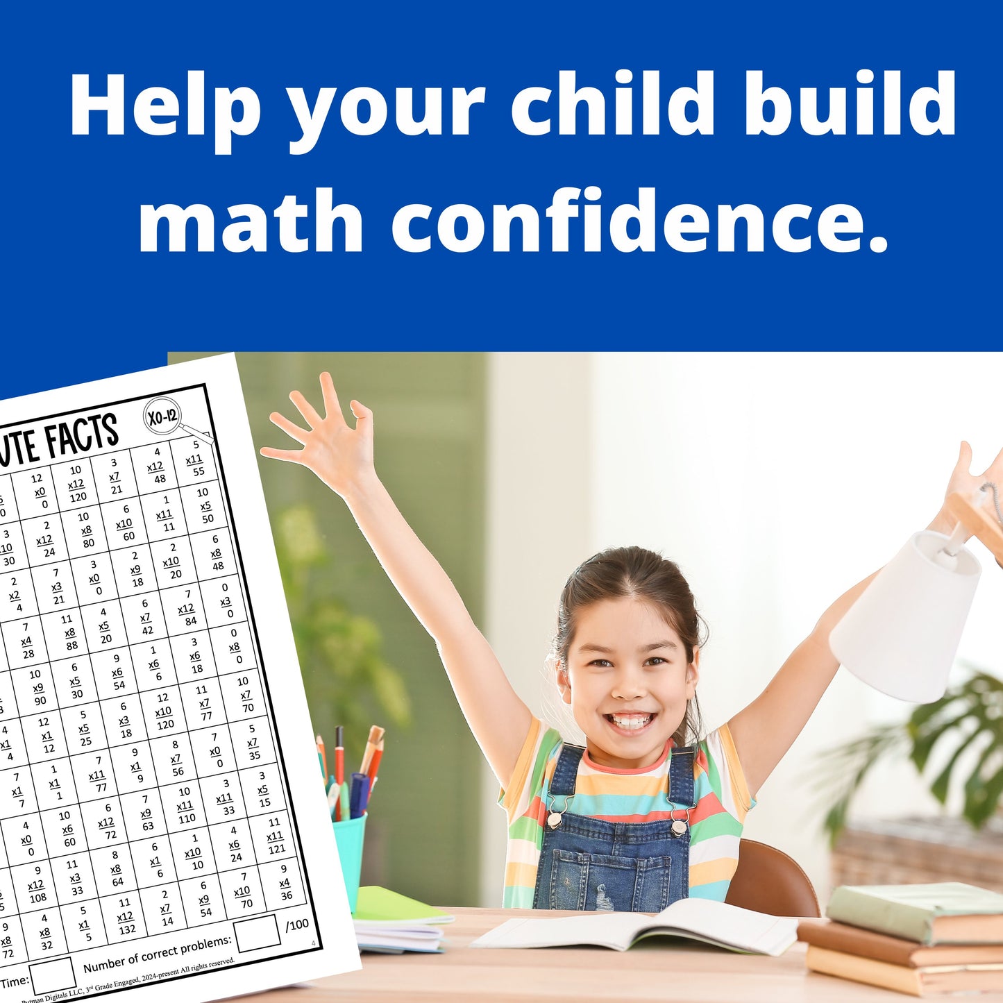 5 Minute Multiplication Fact Tests Paperback Workbook
