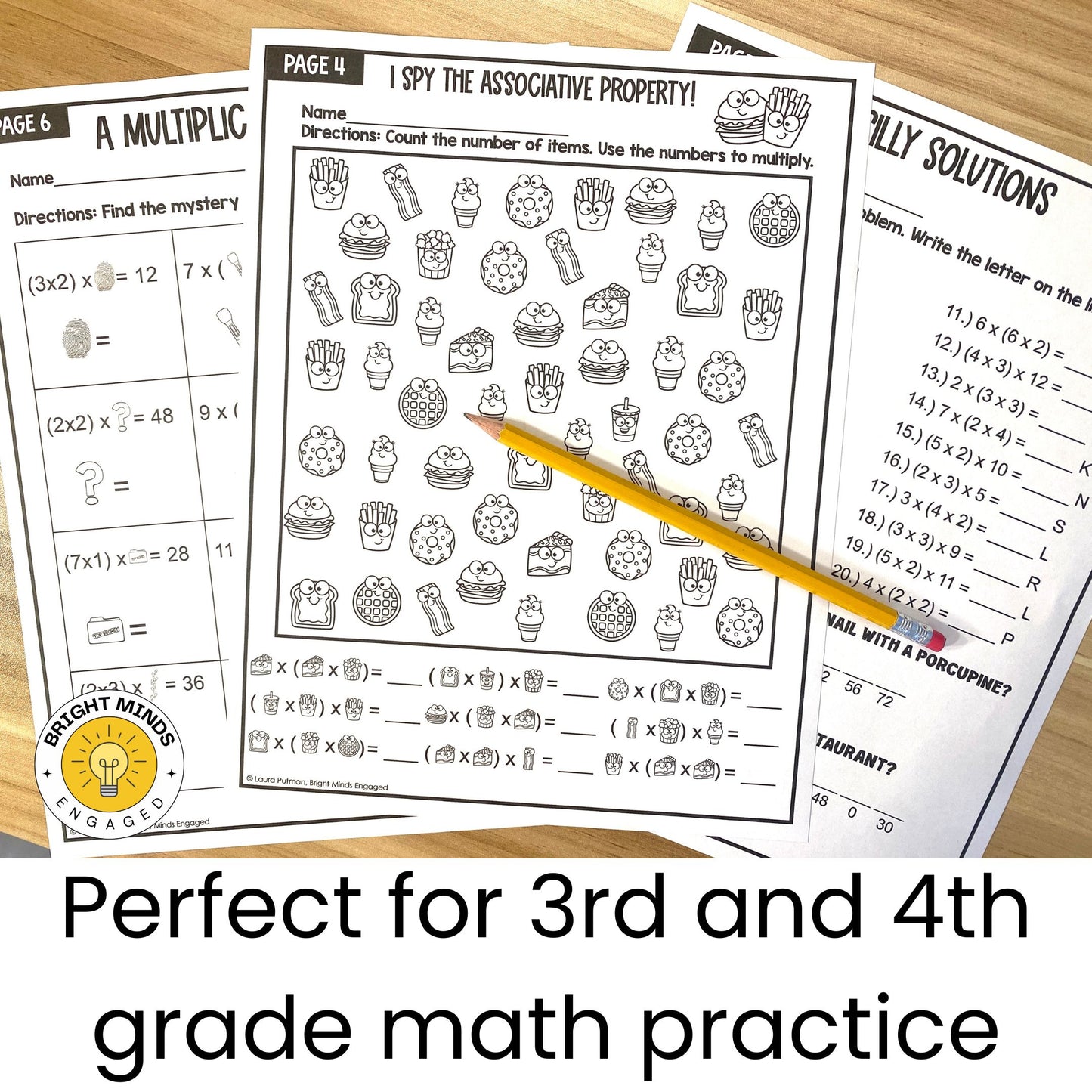 Associative Property of Multiplication Worksheets