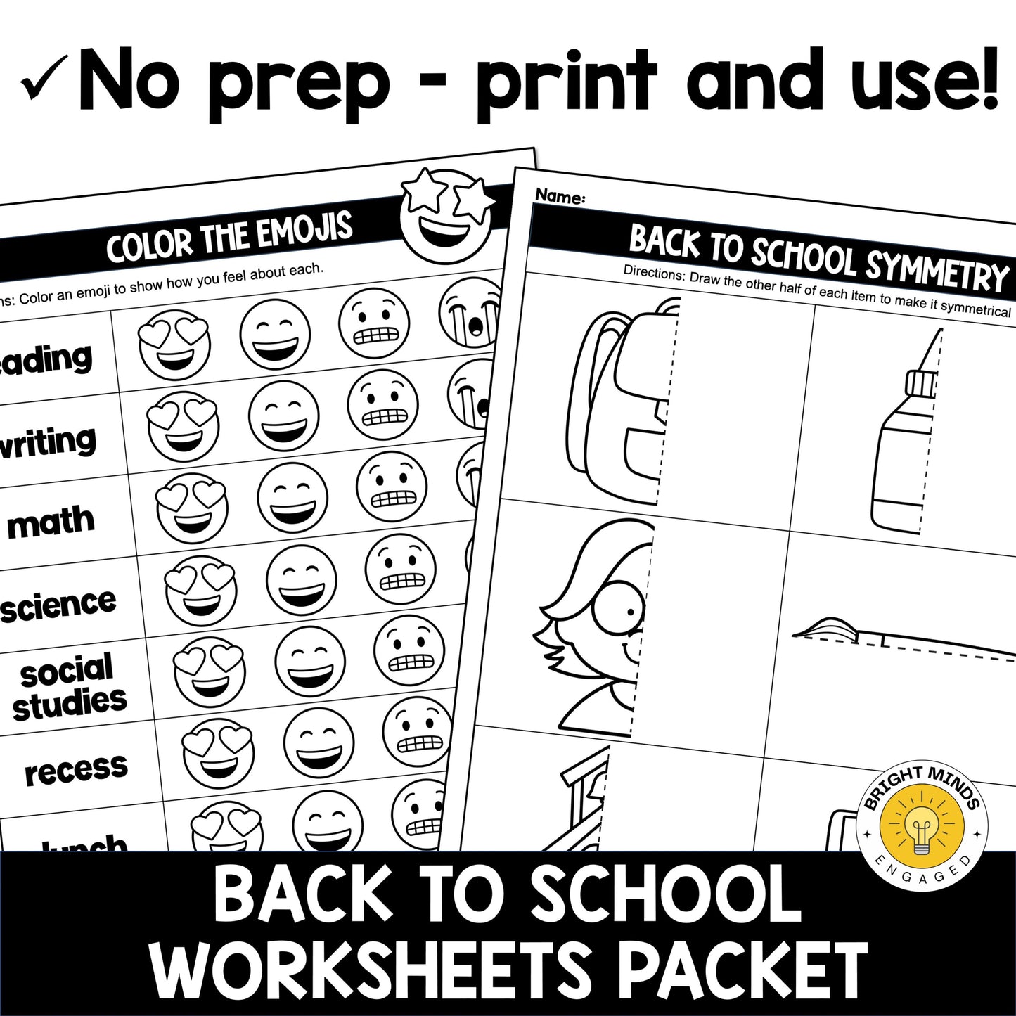 Welcome Back to School Worksheets and Activities Packet