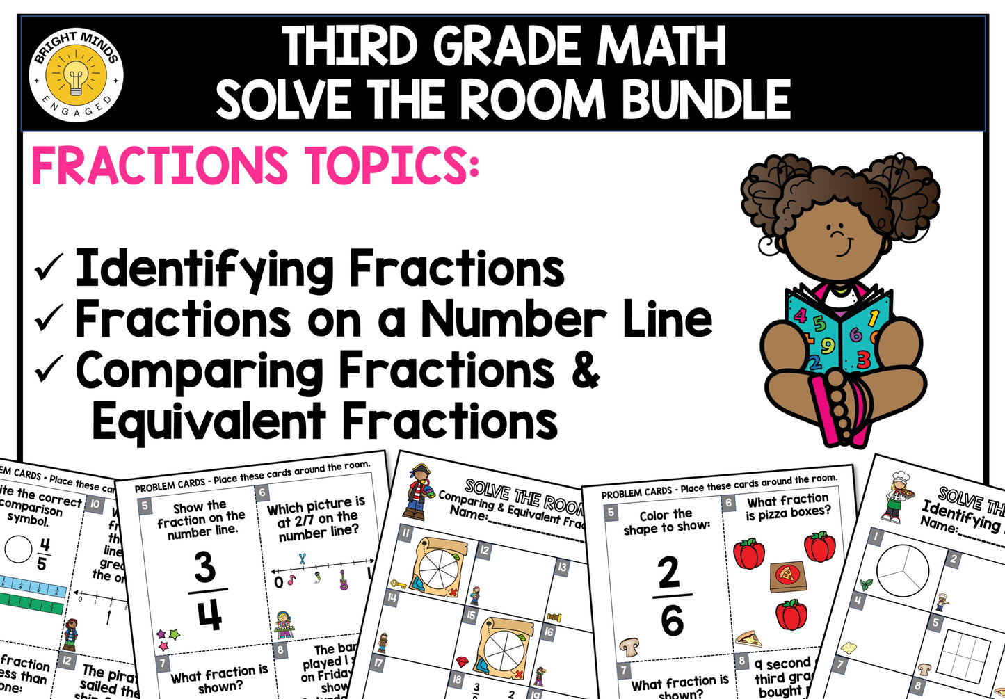 3rd Grade Math Write the Room Activities for All Year
