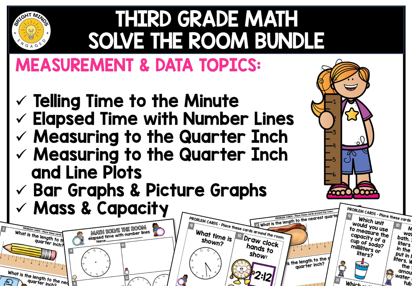 3rd Grade Math Write the Room Activities for All Year