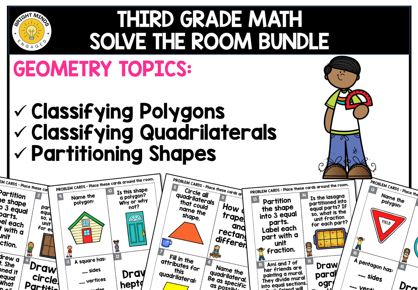 3rd Grade Math Write the Room Activities for All Year