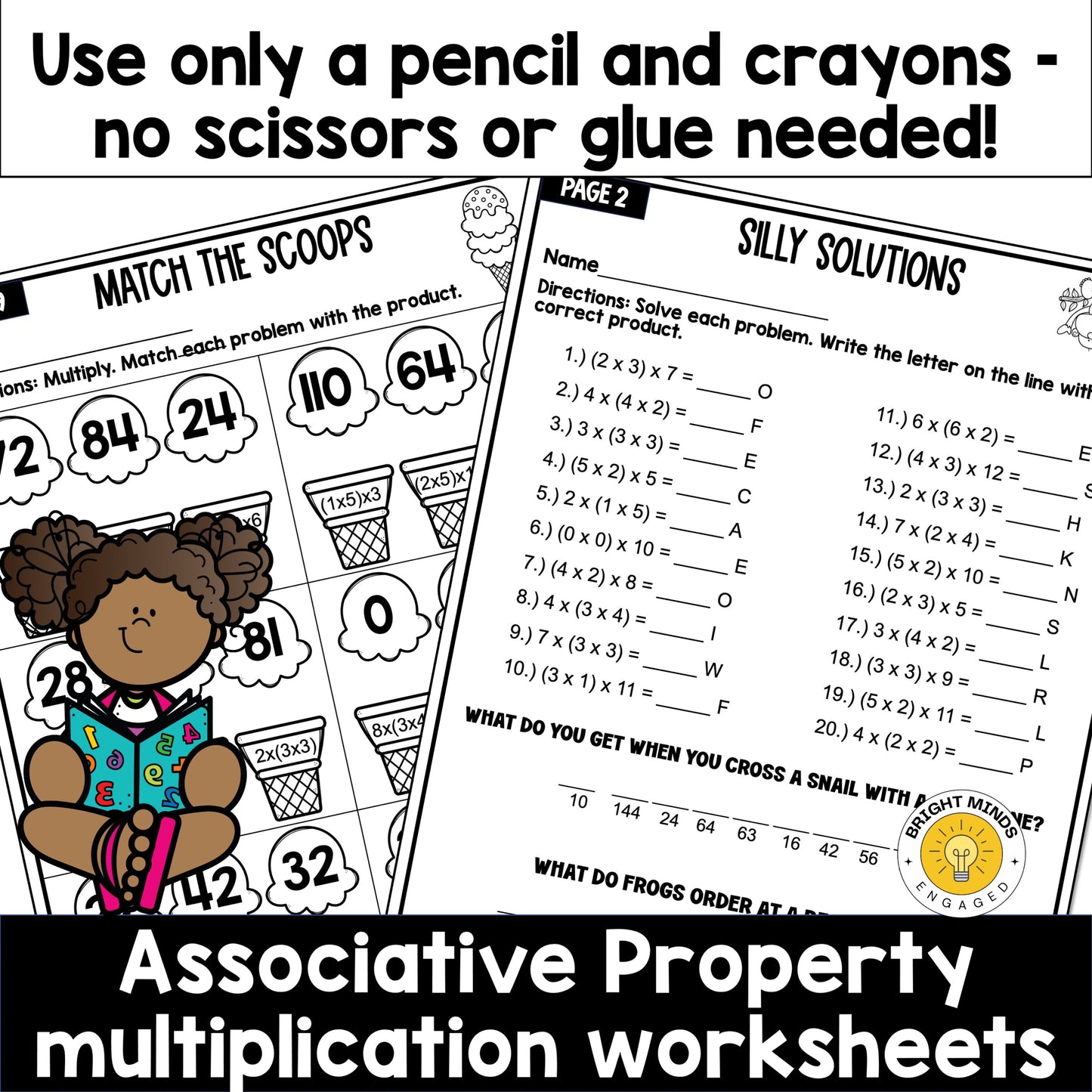 Associative Property of Multiplication Worksheets