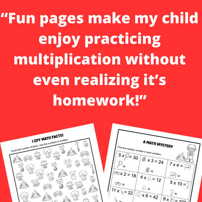 Multiplication Facts Instant Download Workbook