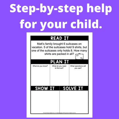 Grade 3 Two-Step Word Problems Paperback Workbook