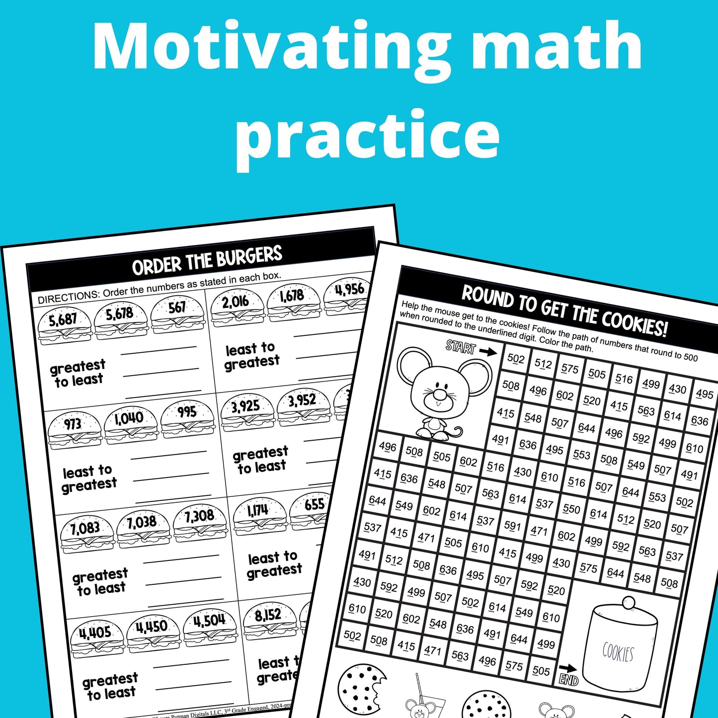 3rd Grade Place Value Instant Download Workbook