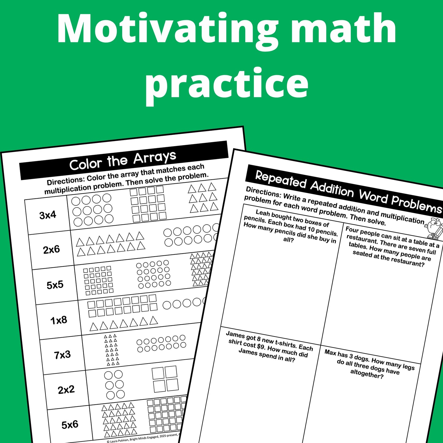 Beginner Multiplication Instant Download Workbook