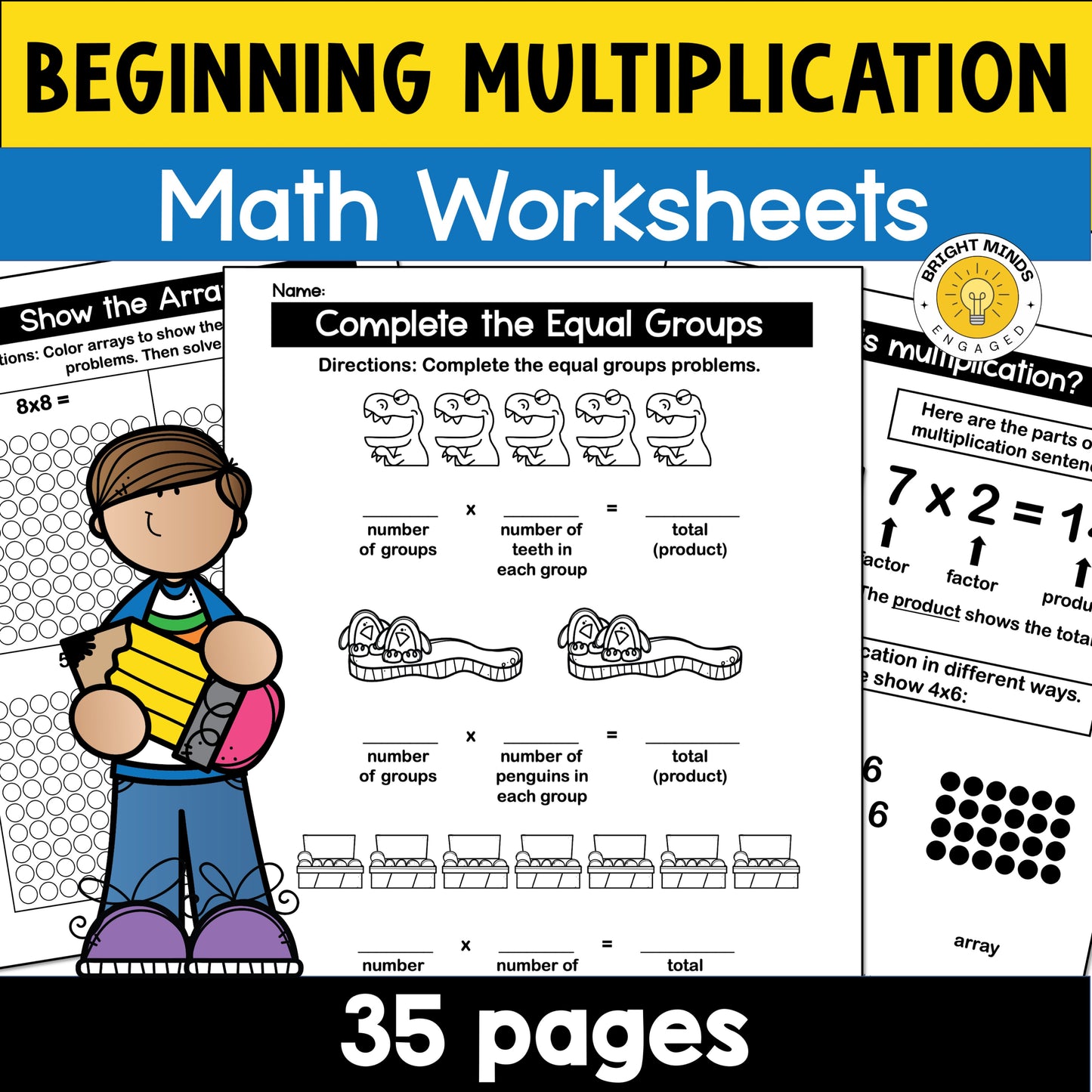 Beginning Multiplication Worksheets Packet