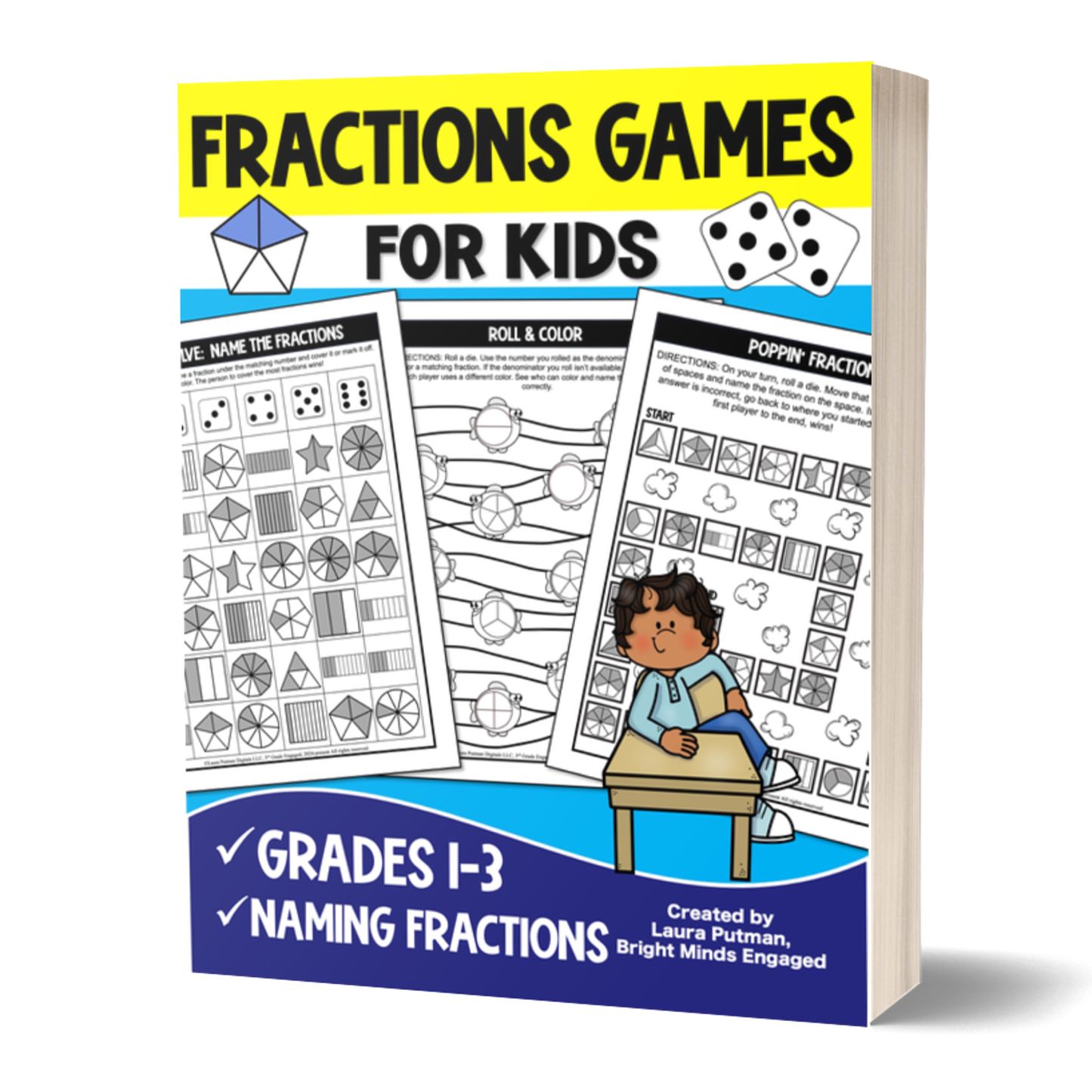 Fraction Games for Kids Paperback Workbook