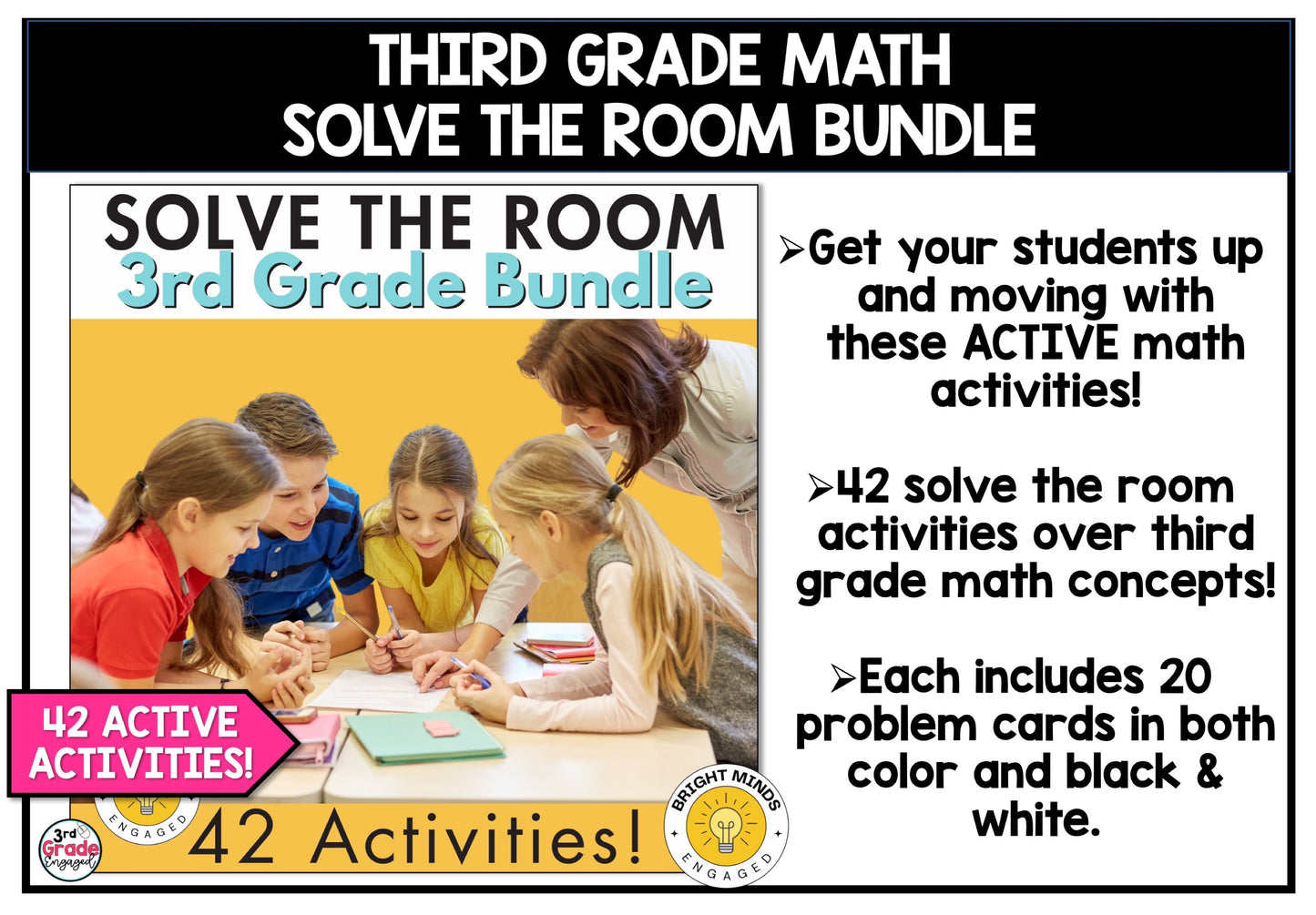 3rd Grade Math Write the Room Activities for All Year