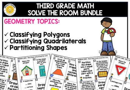3rd Grade Math Write the Room Activities for All Year