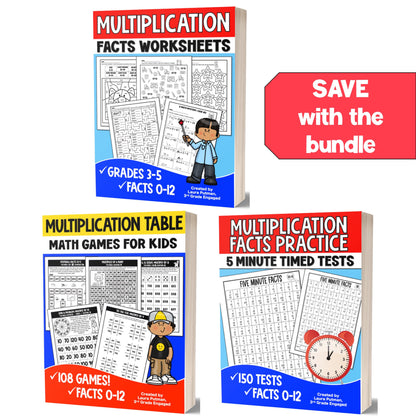 Multiplication Facts Paperback Workbooks Bundle