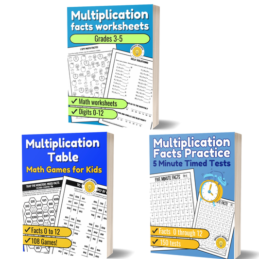 Multiplication Facts Paperback Workbooks Bundle