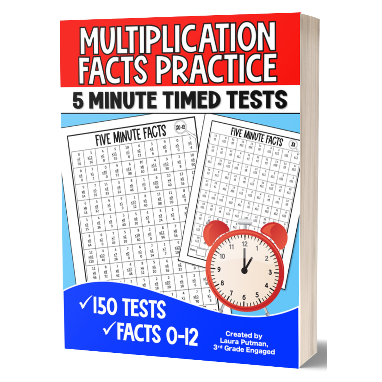 5 Minute Multiplication Fact Tests Paperback Workbook