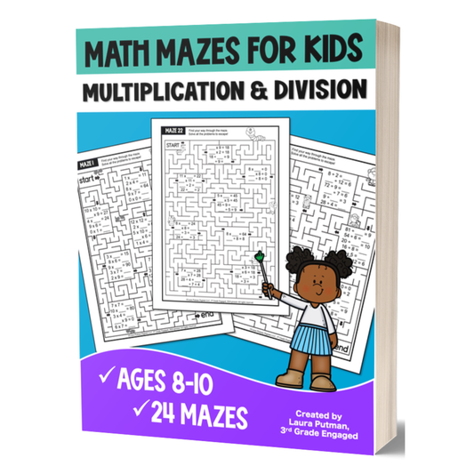 Multiplication and Division Fact Mazes Paperback Workbook