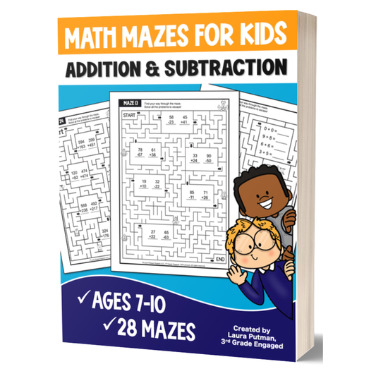 Addition and Subtraction Mazes Paperback Workbook