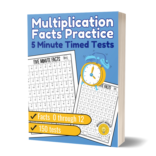 5 Minute Multiplication Fact Tests Paperback Workbook