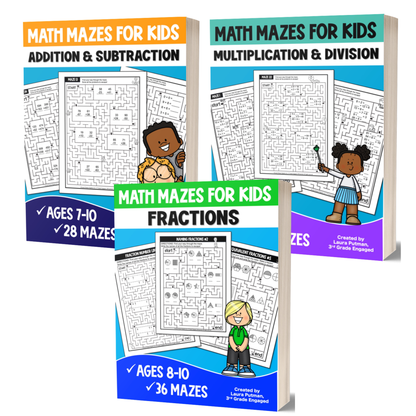 Math Maze Workbooks Bundle