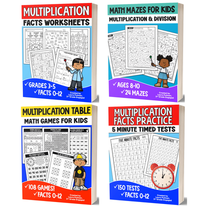 Multiplication Facts Paperback Workbooks Bundle