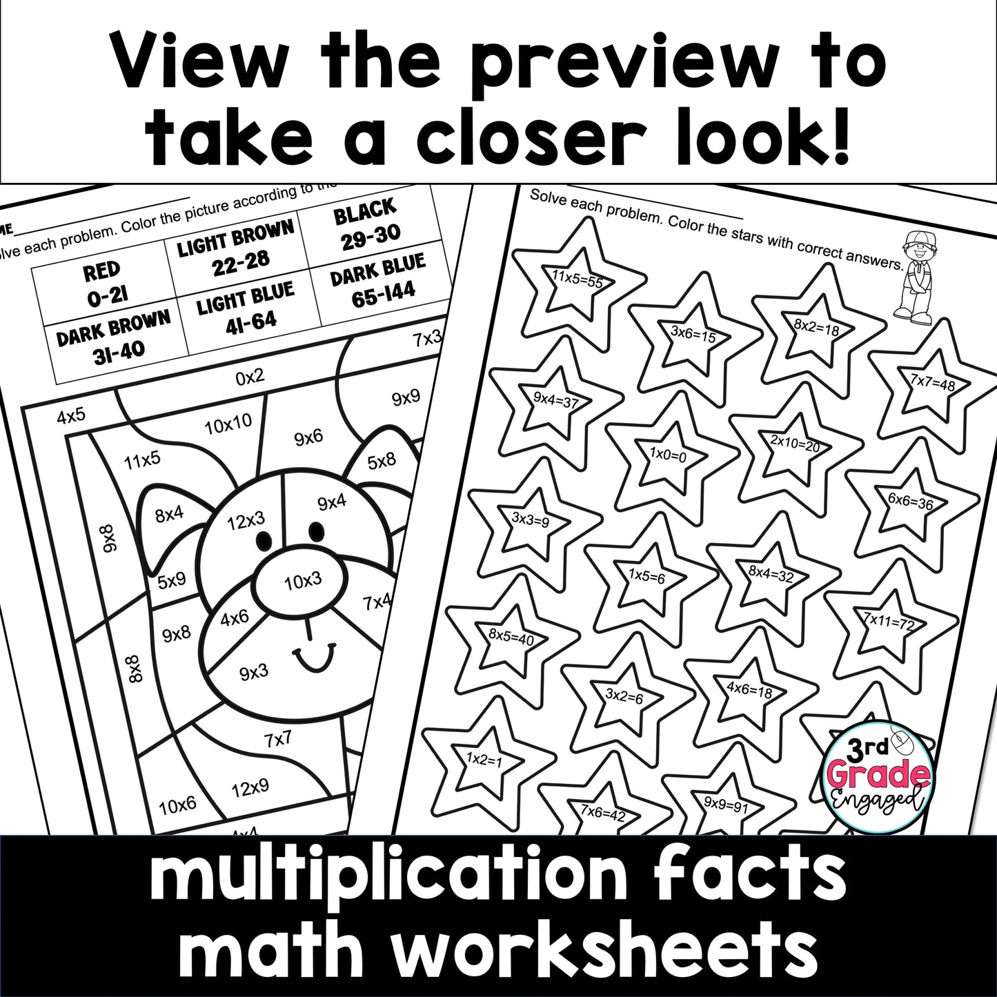 Multiplication Facts Worksheets