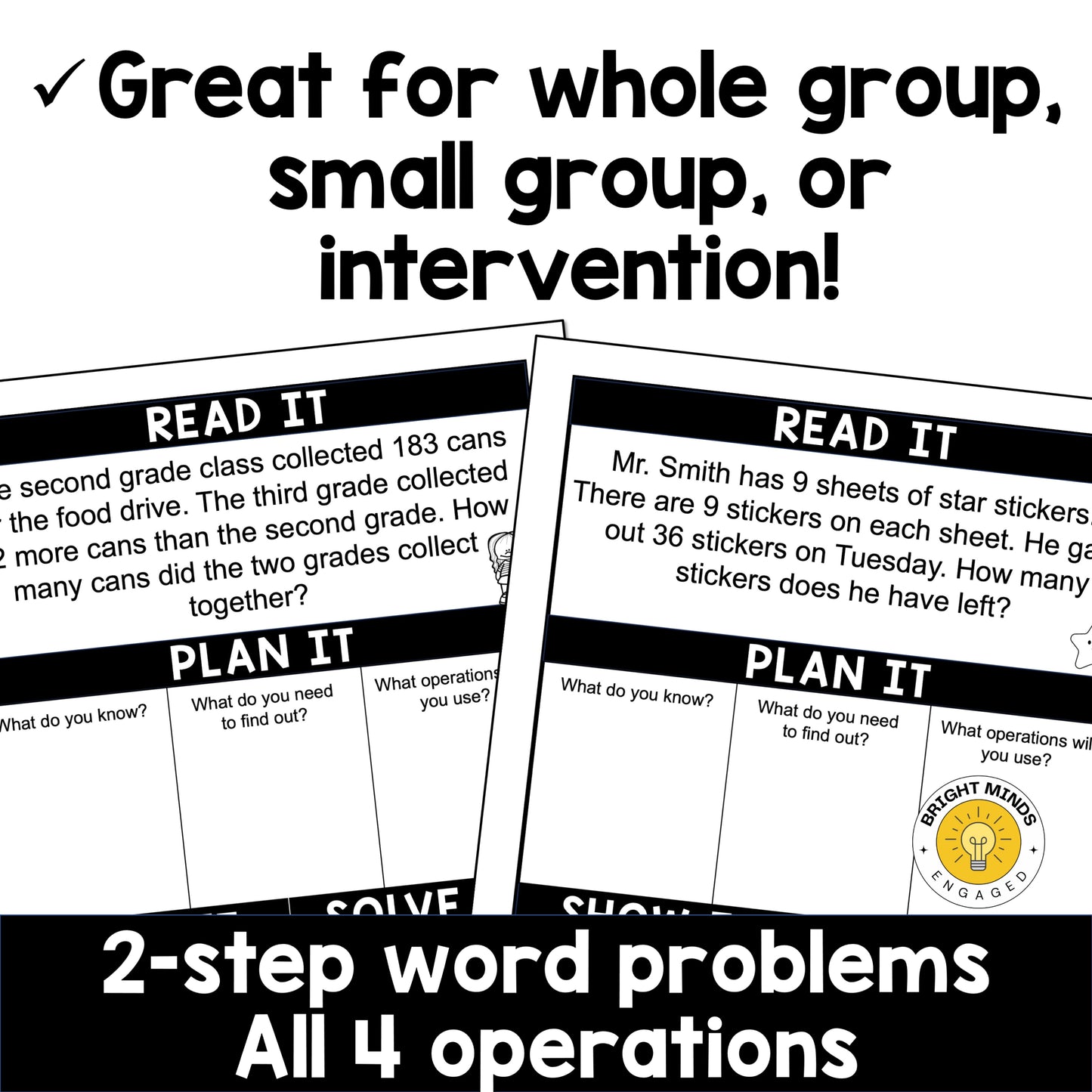 2 Step Word Problems All 4 Operations